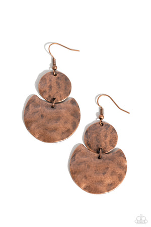 Paparazzi Monochromatic Charisma - Copper Earrings