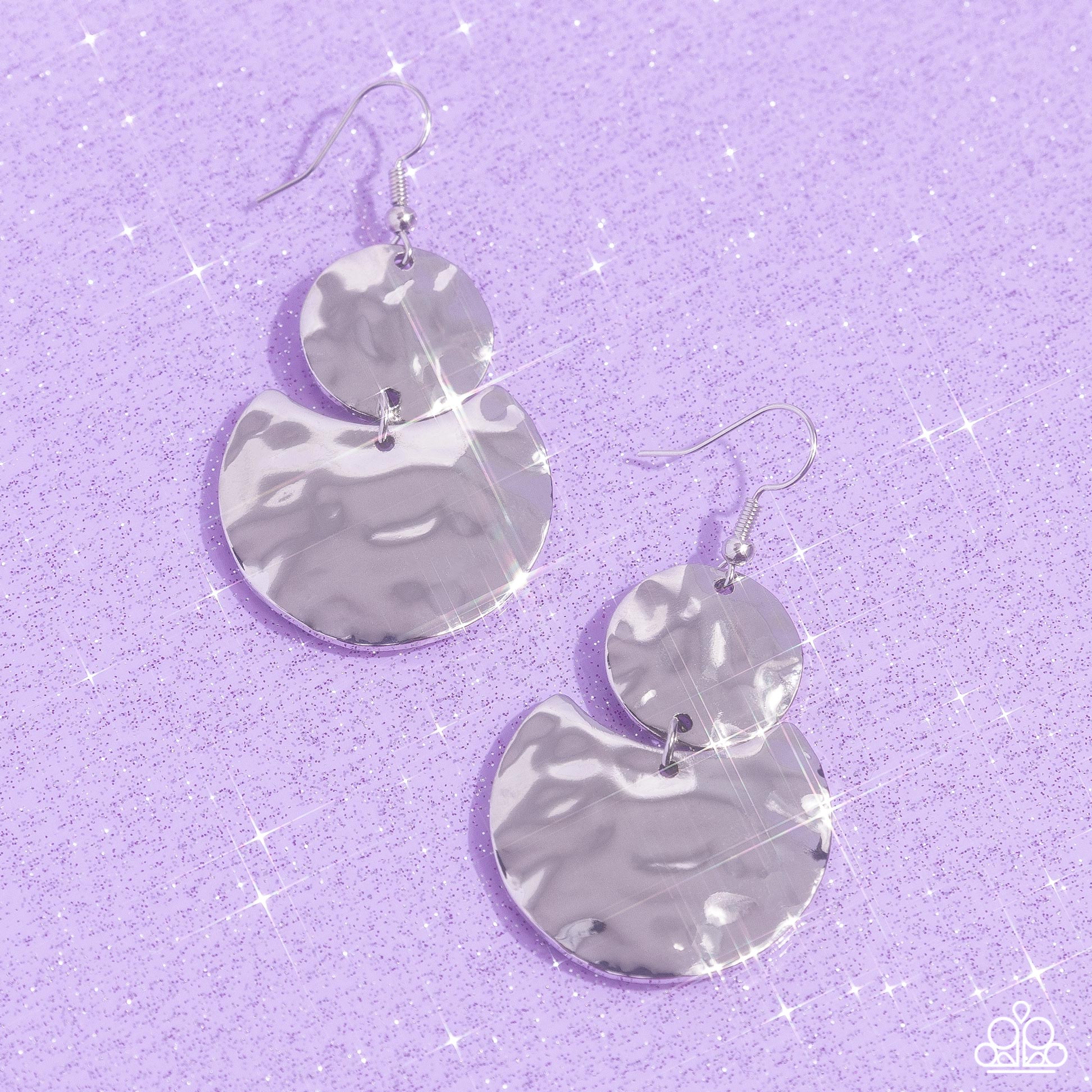 Paparazzi Monochromatic Charisma - Silver Earrings