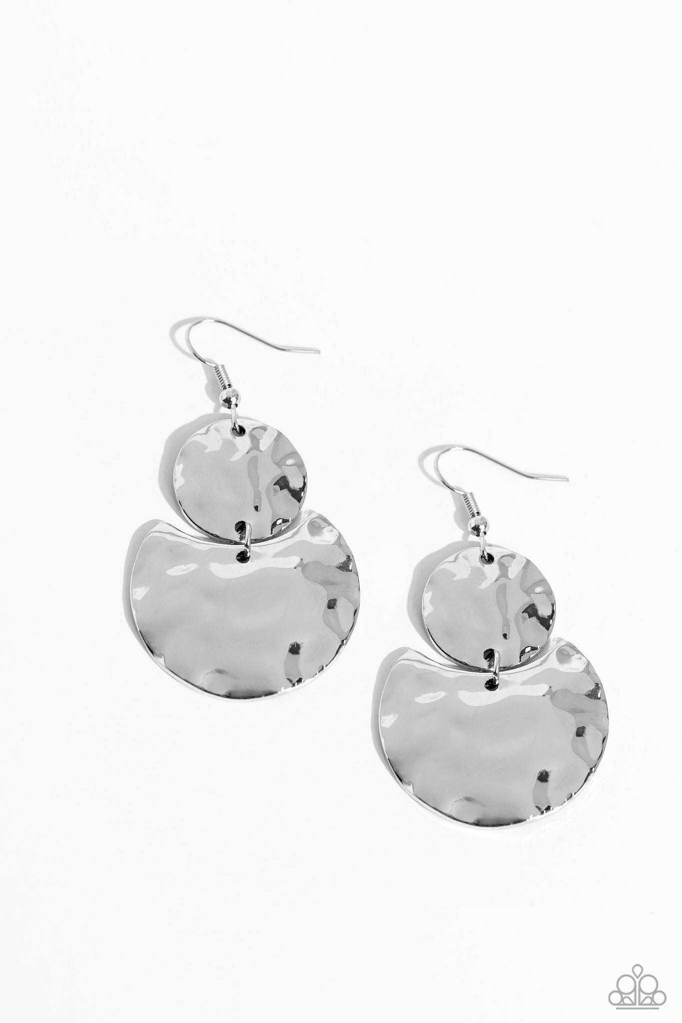 Paparazzi Monochromatic Charisma - Silver Earrings
