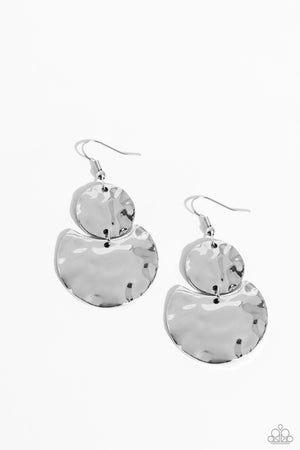 Paparazzi Monochromatic Charisma - Silver Earrings