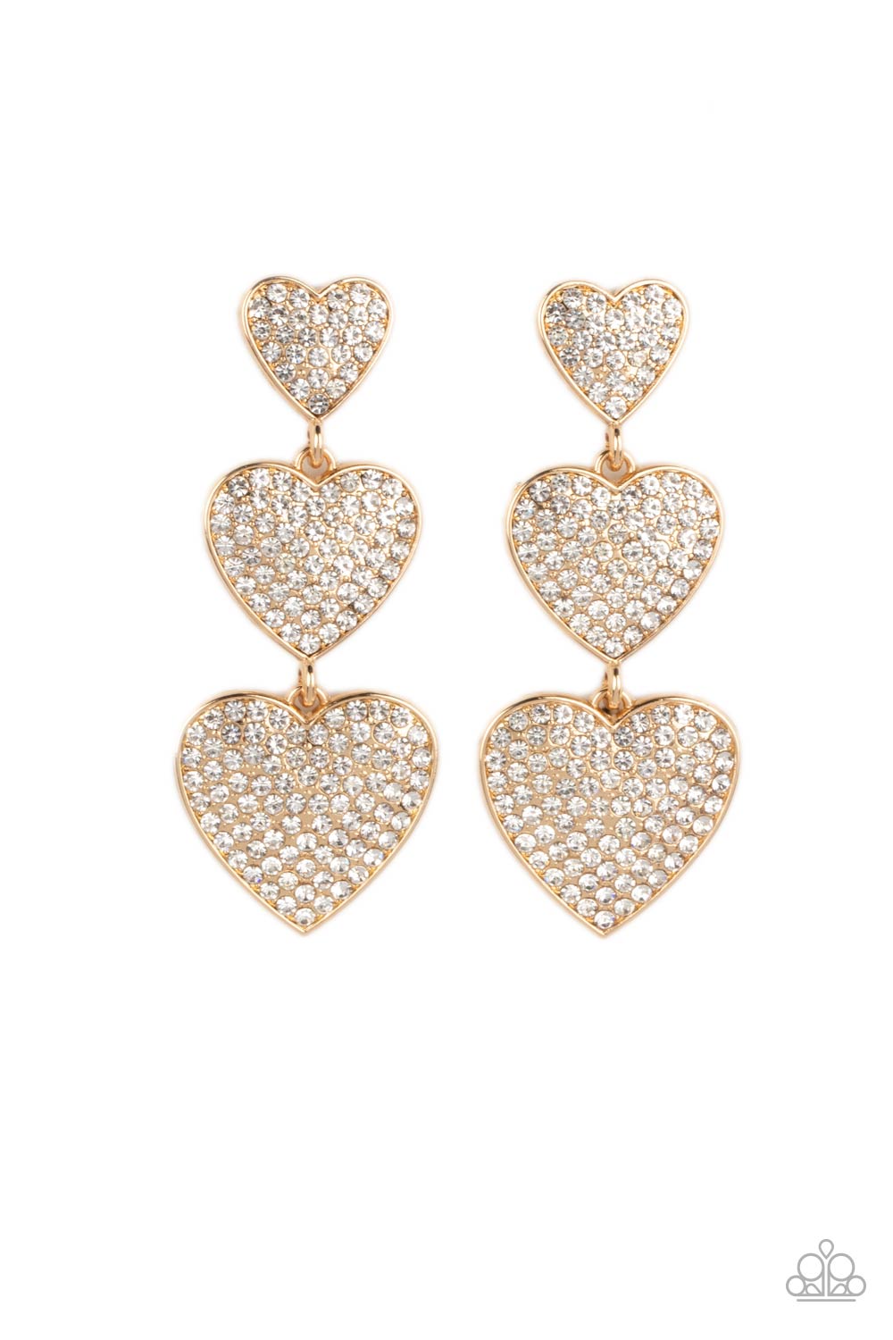 Paparazzi Couples Retreat - Gold Earrings
