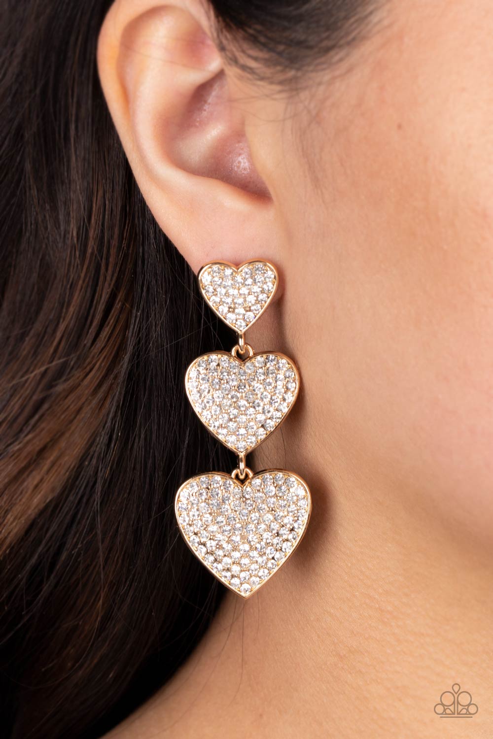 Paparazzi Couples Retreat - Gold Earrings