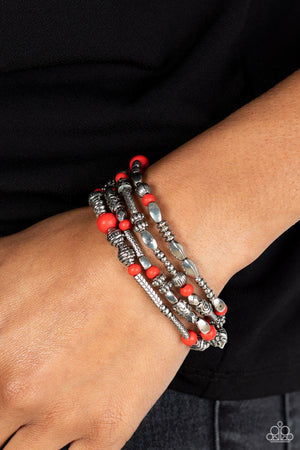 Paparazzi Jungle Jubilee - Red Bracelet