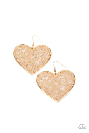 Paparazzi Fairest in the Land - Gold Earrings