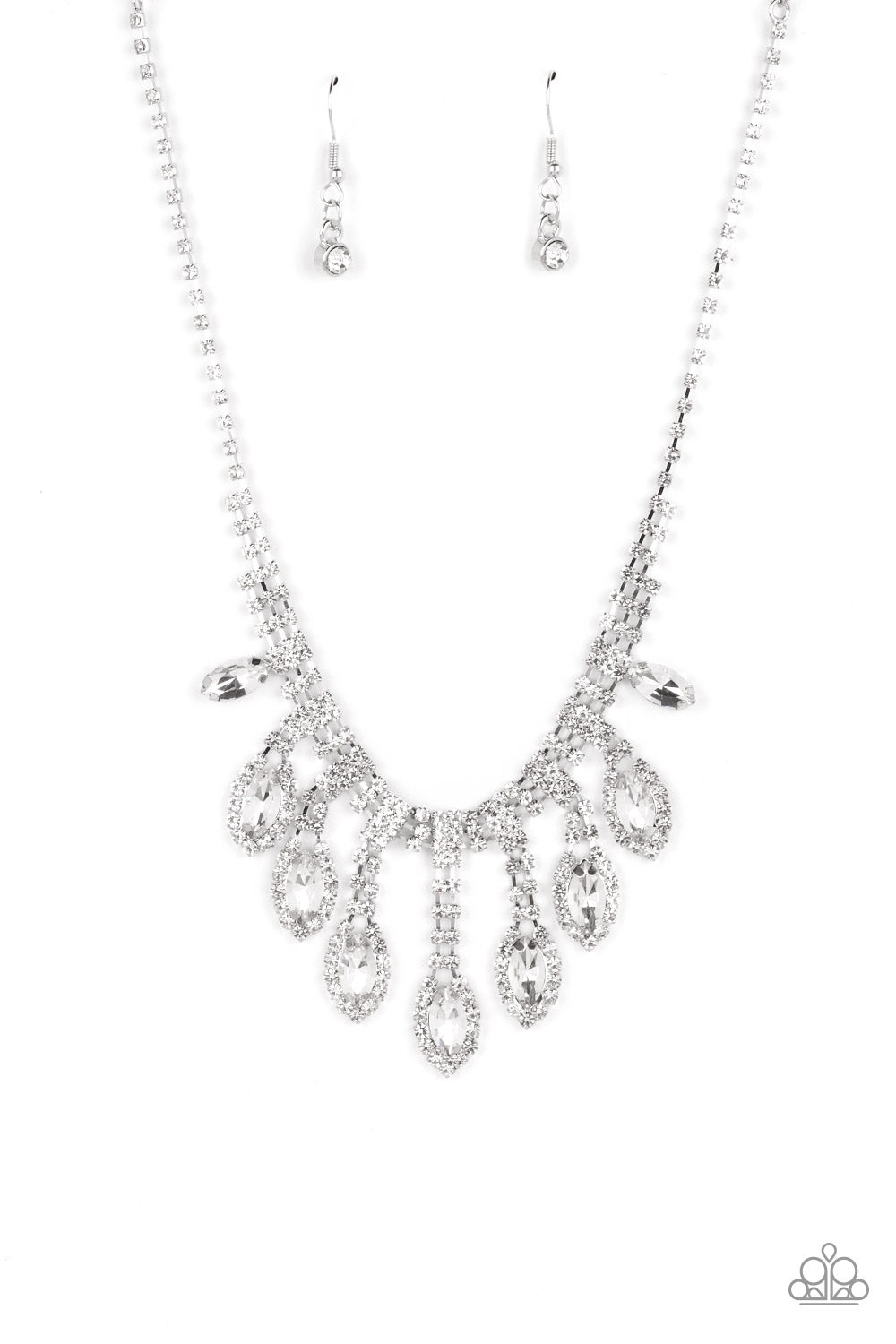 Paparazzi Life of the Party Exclusive November 2022 - REIGNING Romance White Necklace