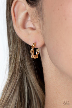 Paparazzi Infinite Incandescence - Gold Mini Hoop Earrings