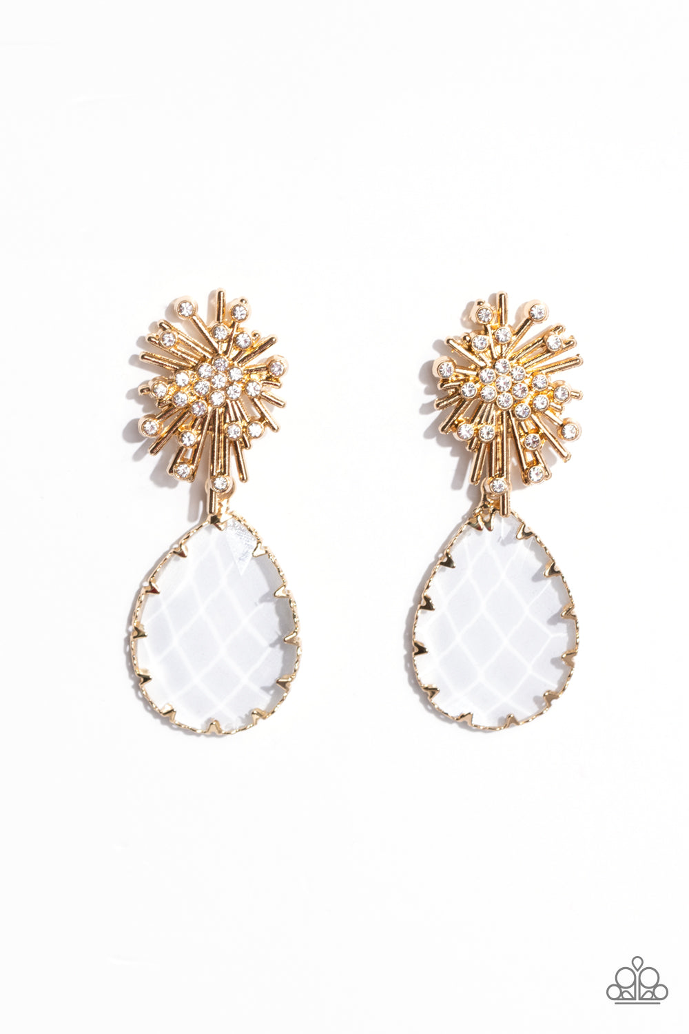 Paparazzi Stellar Shooting Star - Gold Earrings