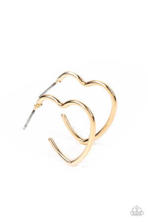 Paparazzi Burnished Beau - Gold Earrings