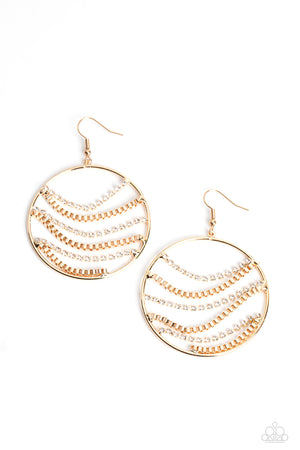 Paparazzi Fighting Fortune - Gold Earrings