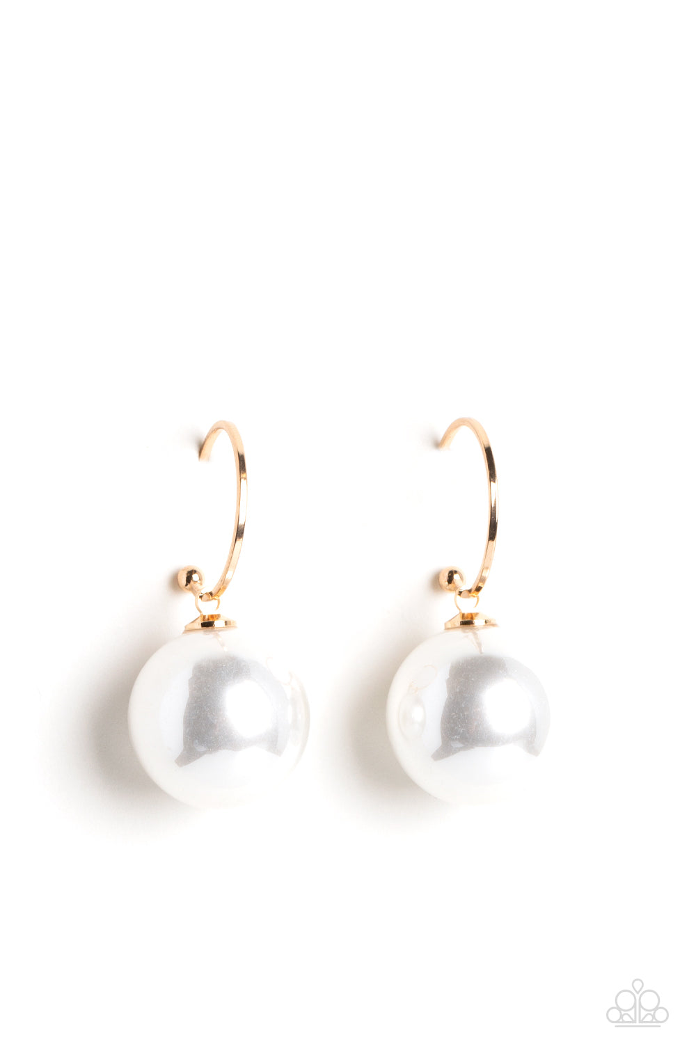 Paparazzi PEARL of My Eye - Gold Pearl Earrings