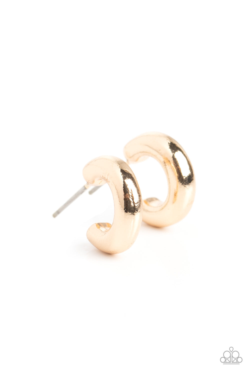 Paparazzi Catwalk Curls - Gold Mini Hoops