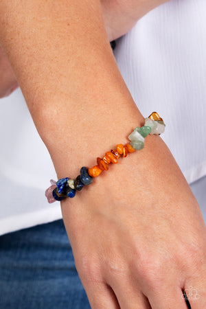 Paparazzi Pebbled Plains - Multi Bracelet