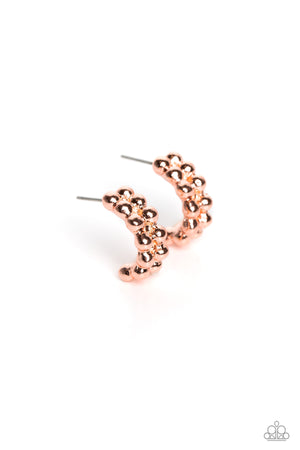 Paparazzi Bubbling Beauty - Copper Earrings