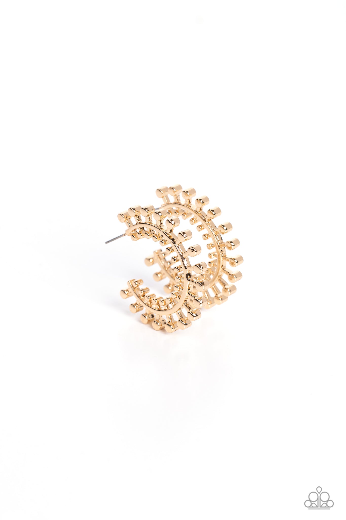 Paparazzi The Way You Make Me WHEEL - Gold Earrings