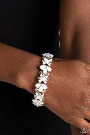 Paparazzi Teasing Torrent - White Bracelet
