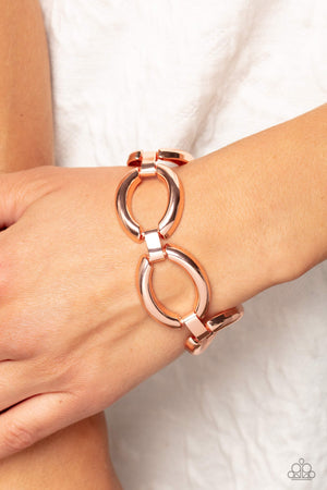 Paparazzi Constructed Chic - Copper Bracelet