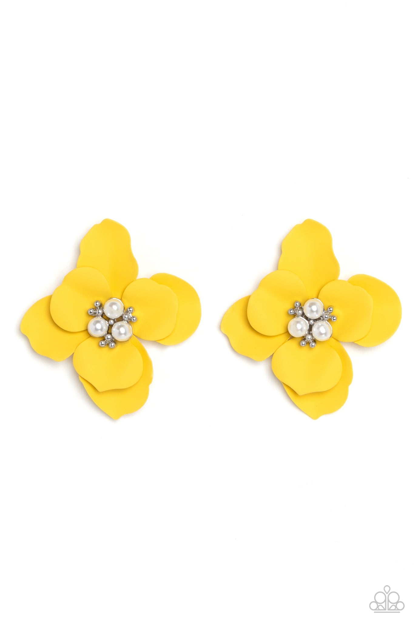 Paparazzi Jovial Jasmine - Yellow Earrings