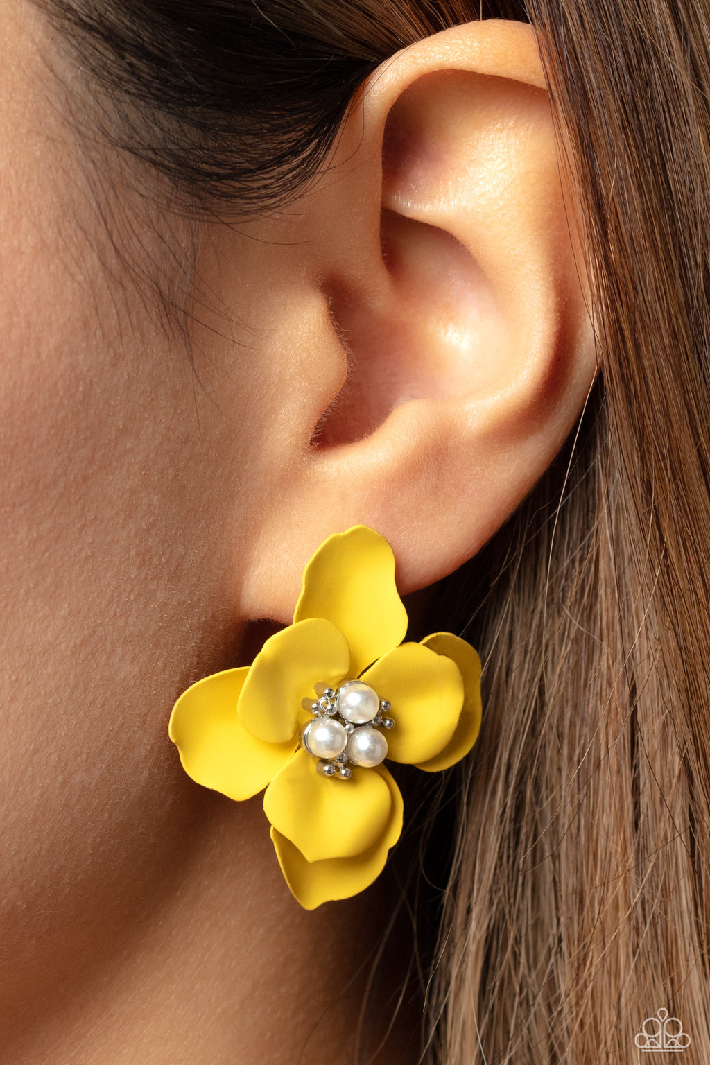 Paparazzi Jovial Jasmine - Yellow Earrings