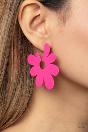 Paparazzi Flower Power Fantasy - Pink Earrings