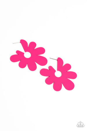 Paparazzi Flower Power Fantasy - Pink Earrings