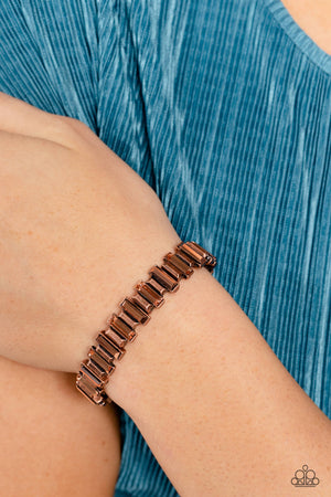 Paparazzi BURSTING the Midnight Oil - Copper Bracelet