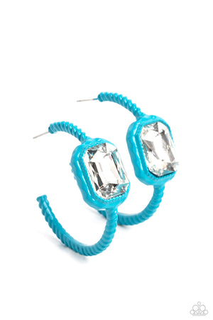Paparazzi Call Me TRENDY - Blue Earrings