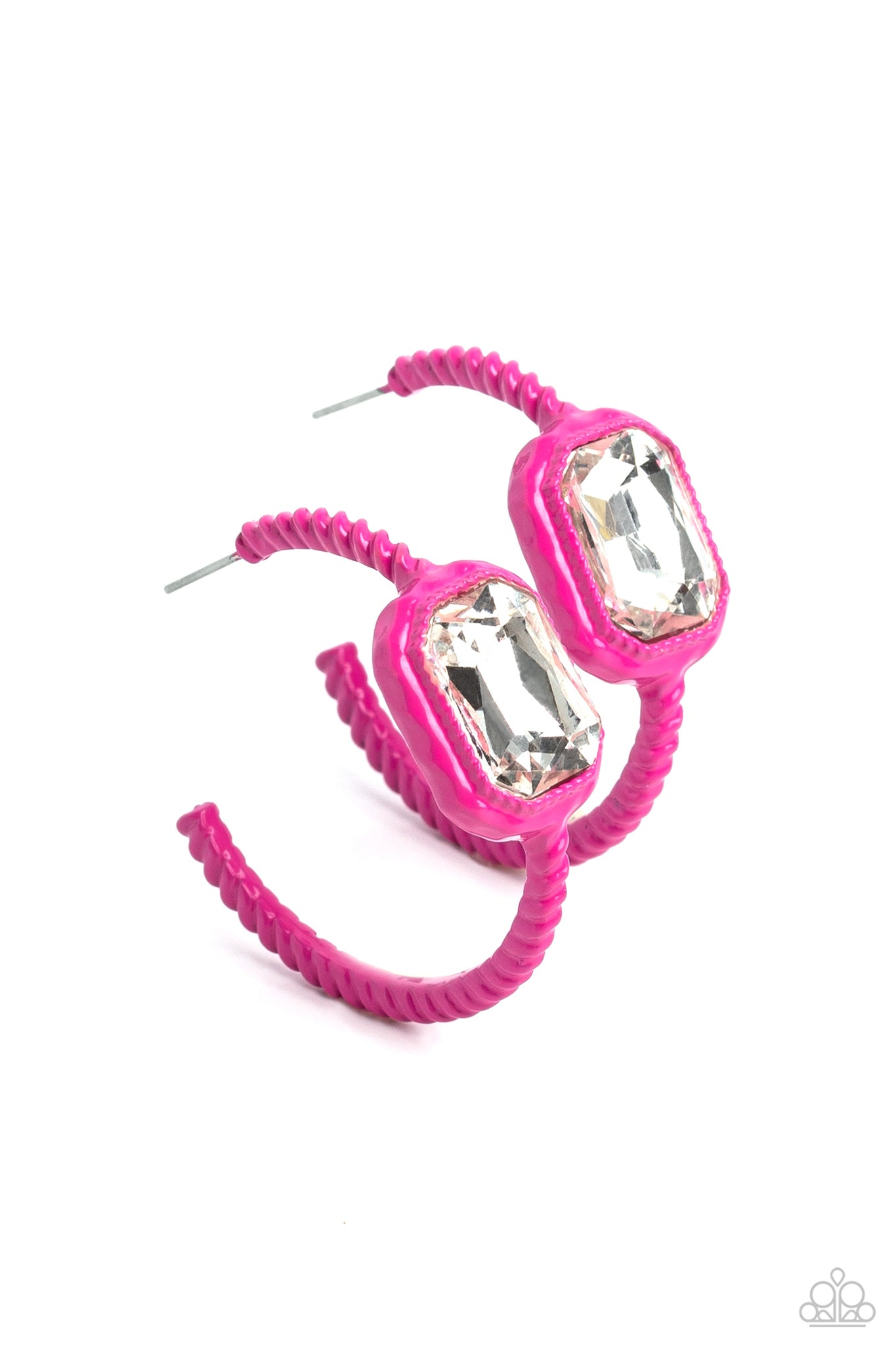 Paparazzi Call Me TRENDY - Pink Earrings