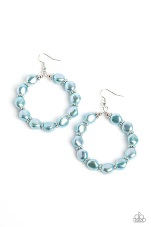 Paparazzi The PEARL Next Door - Blue Earrings