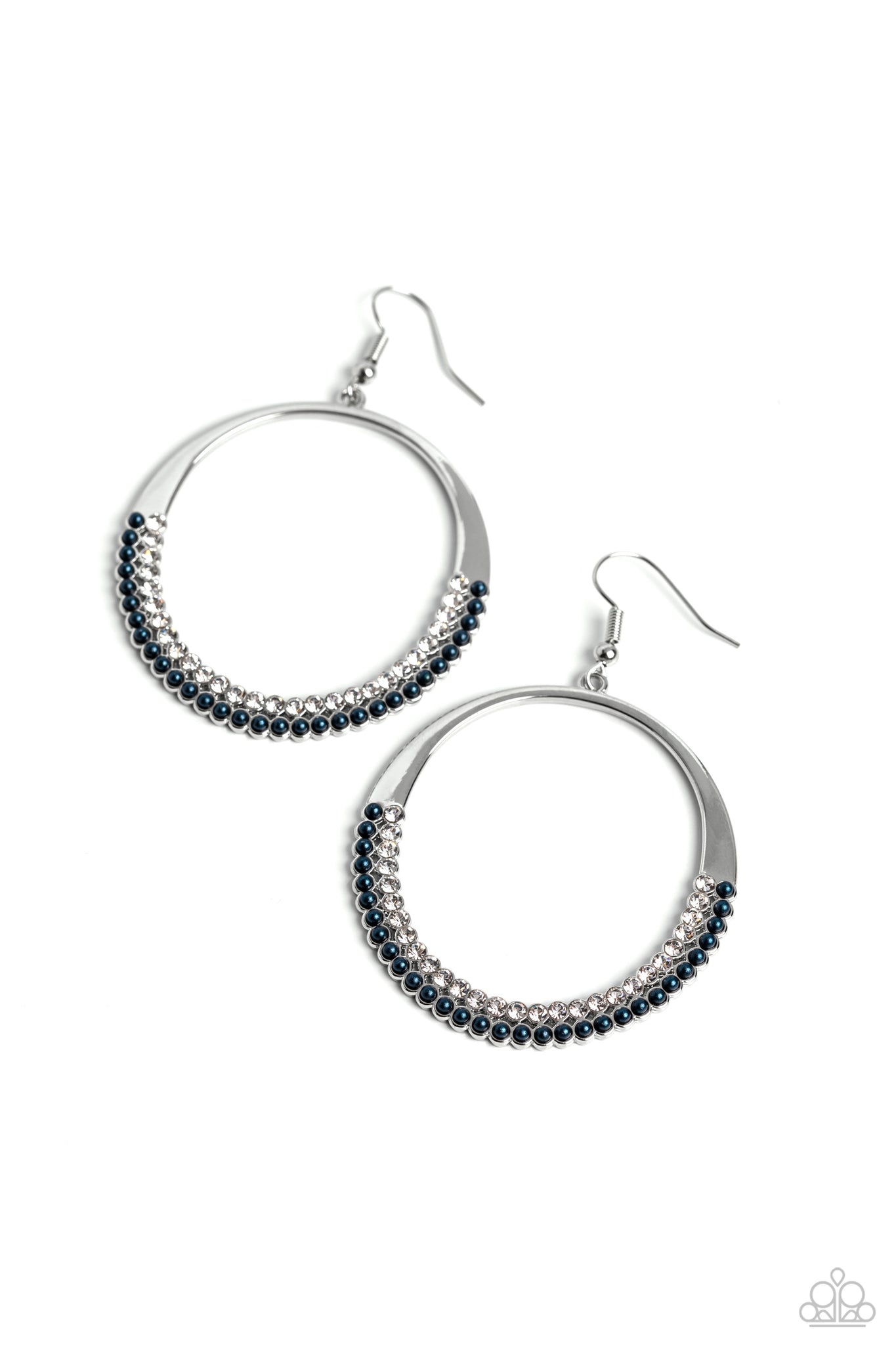 Paparazzi Material PEARL - Blue Earrings