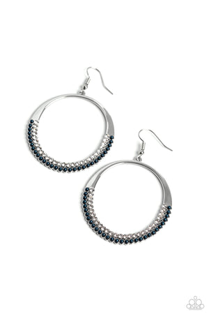 Paparazzi Material PEARL - Blue Earrings