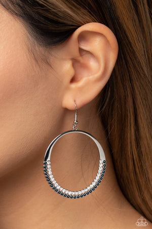 Paparazzi Material PEARL - Blue Earrings