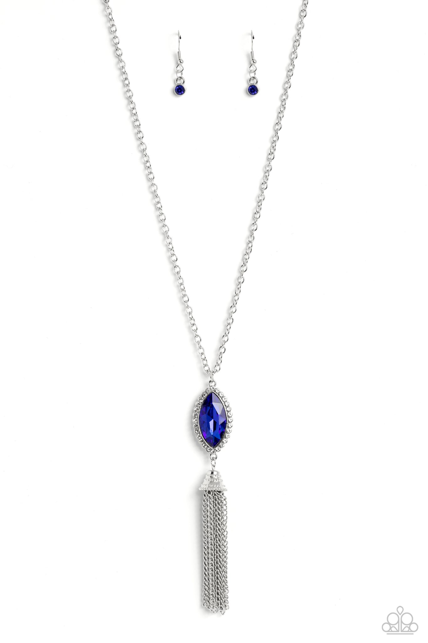 Paparazzi Tassel Tabloid - Blue Necklace