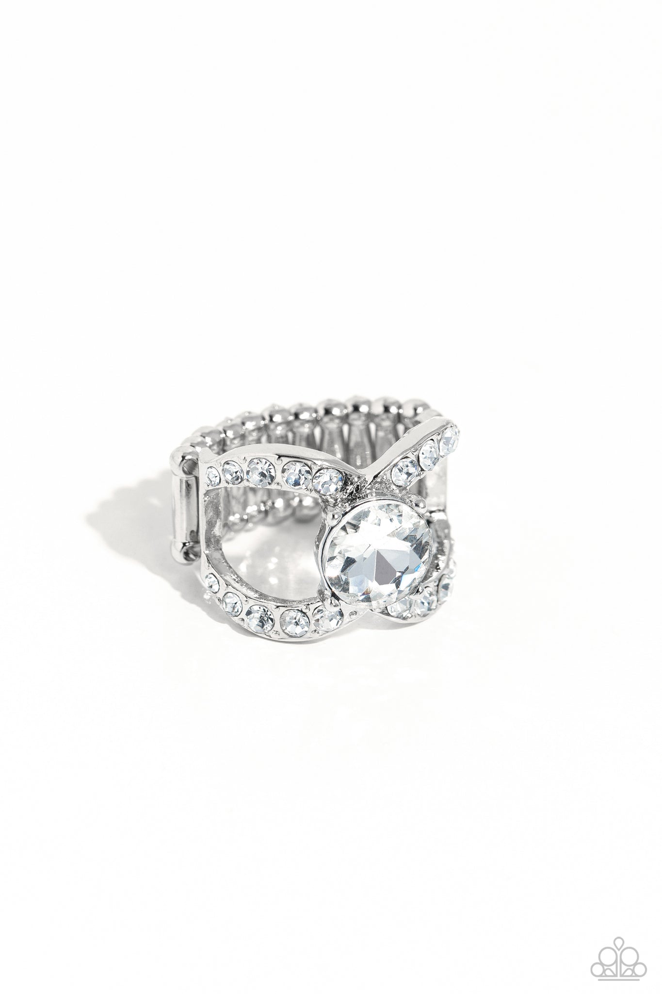 Paparazzi Bow Chicka Bow Wow - White Ring