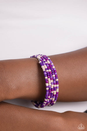 Paparazzi Coiled Candy - Purple Bracelet