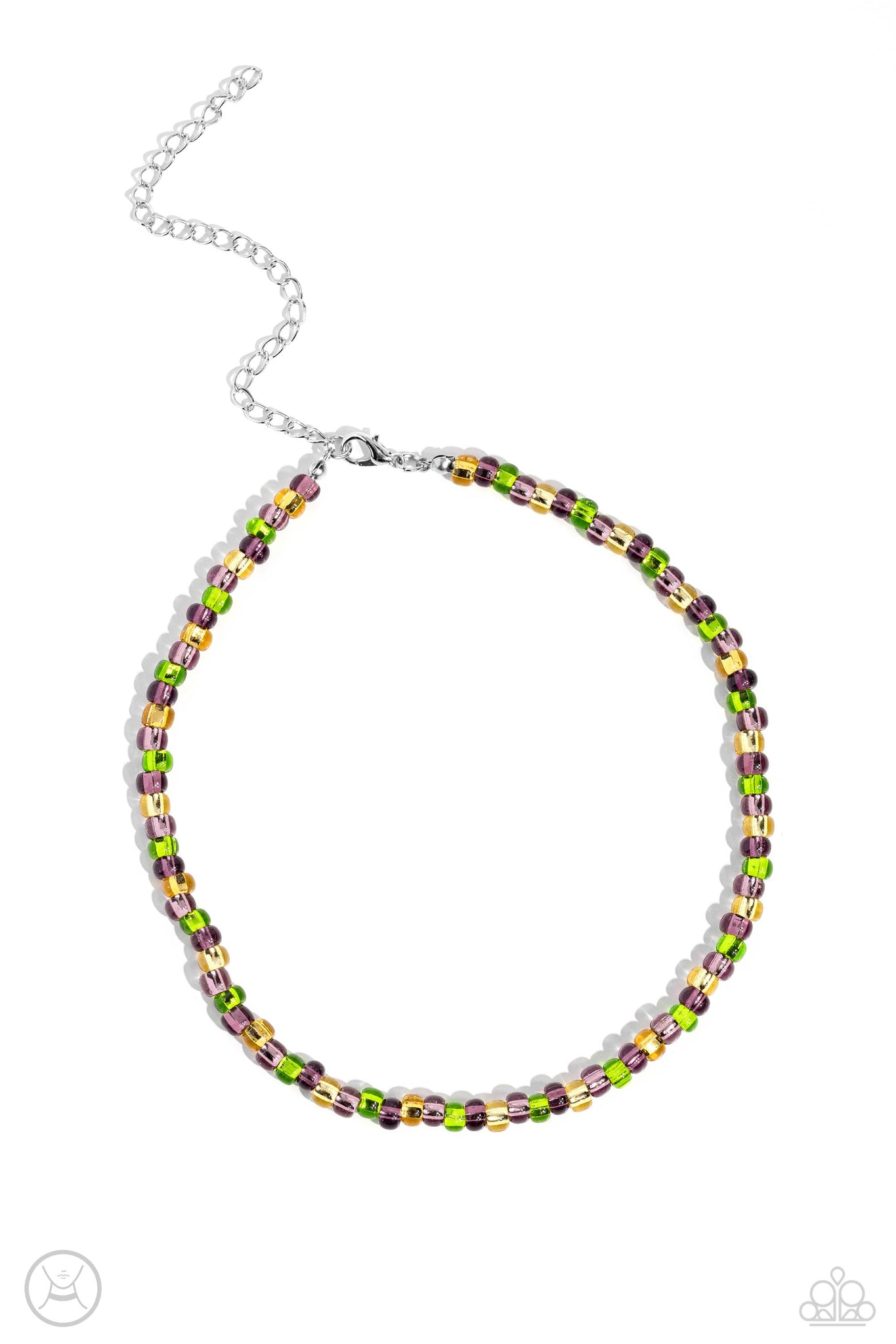 Paparazzi Colorfully GLASSY - Purple Necklace