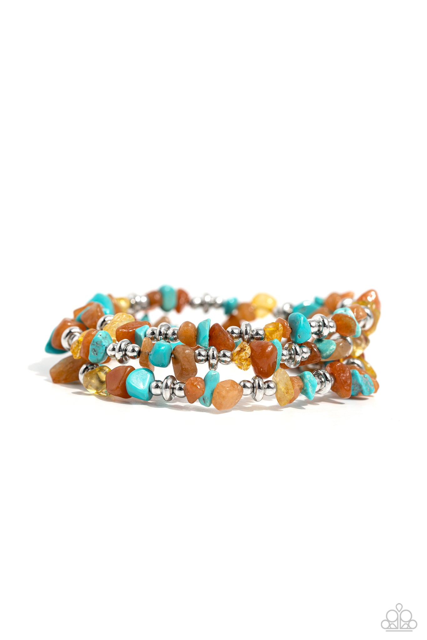 Paparazzi Stacking Stones - Orange Bracelet