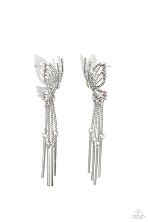 Paparazzi A Few Of My Favorite WINGS - White Earrings