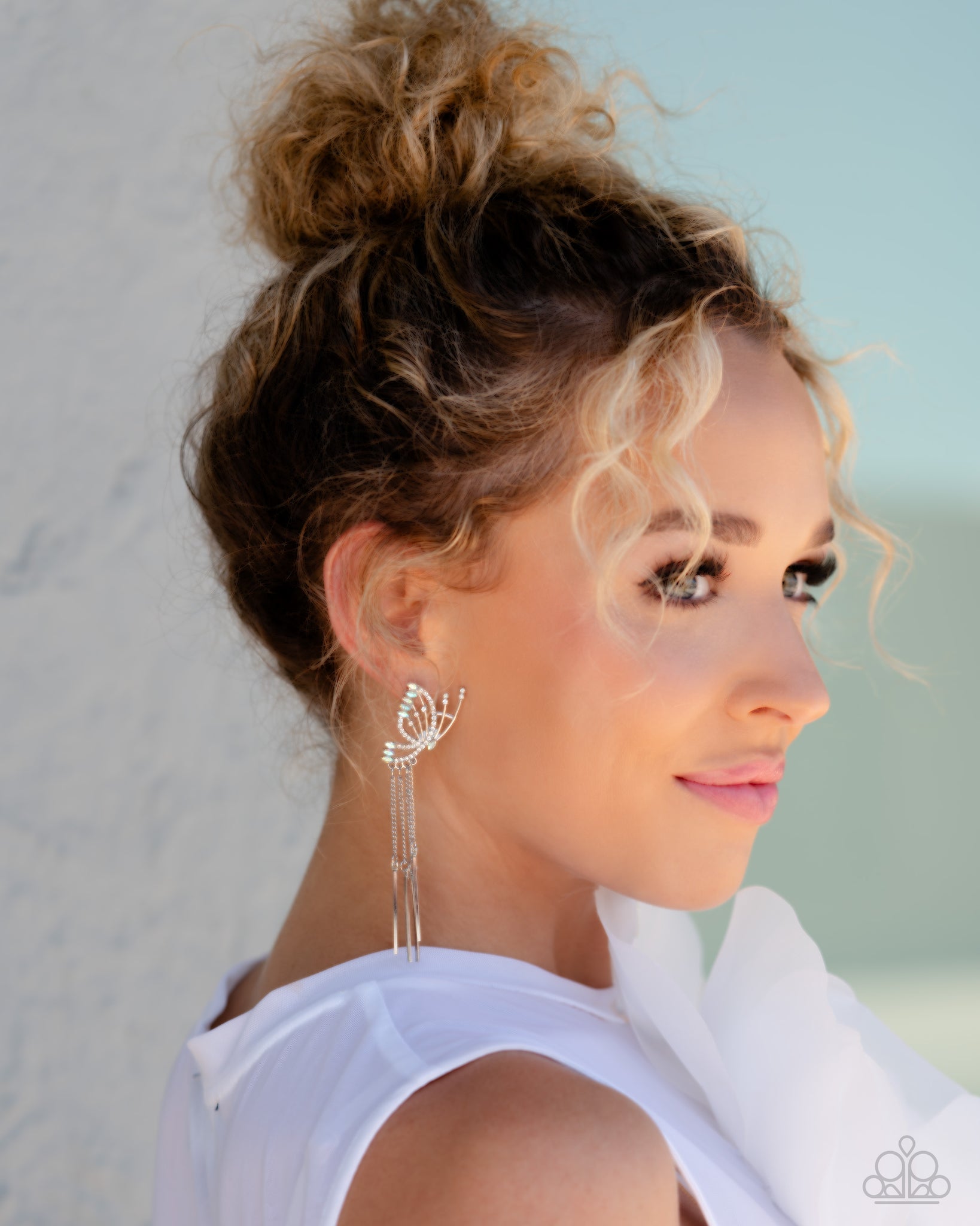 Paparazzi A Few Of My Favorite WINGS - White Earrings