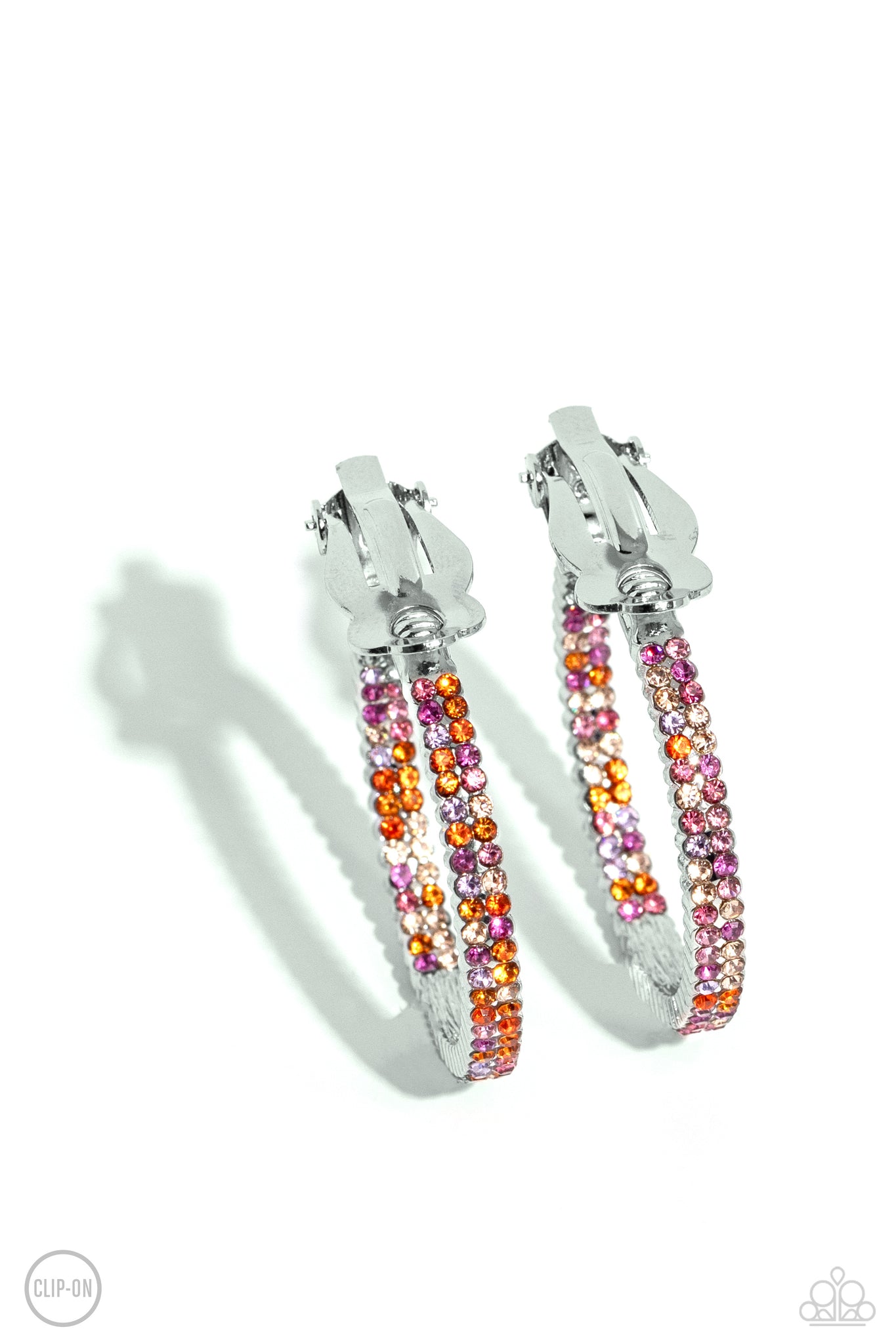Paparazzi Outstanding Ombré - Orange Clip-On Earrings