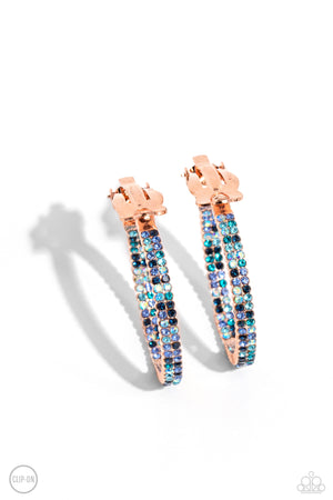 Paparazzi Outstanding Ombré - Copper Clip-On Earrings