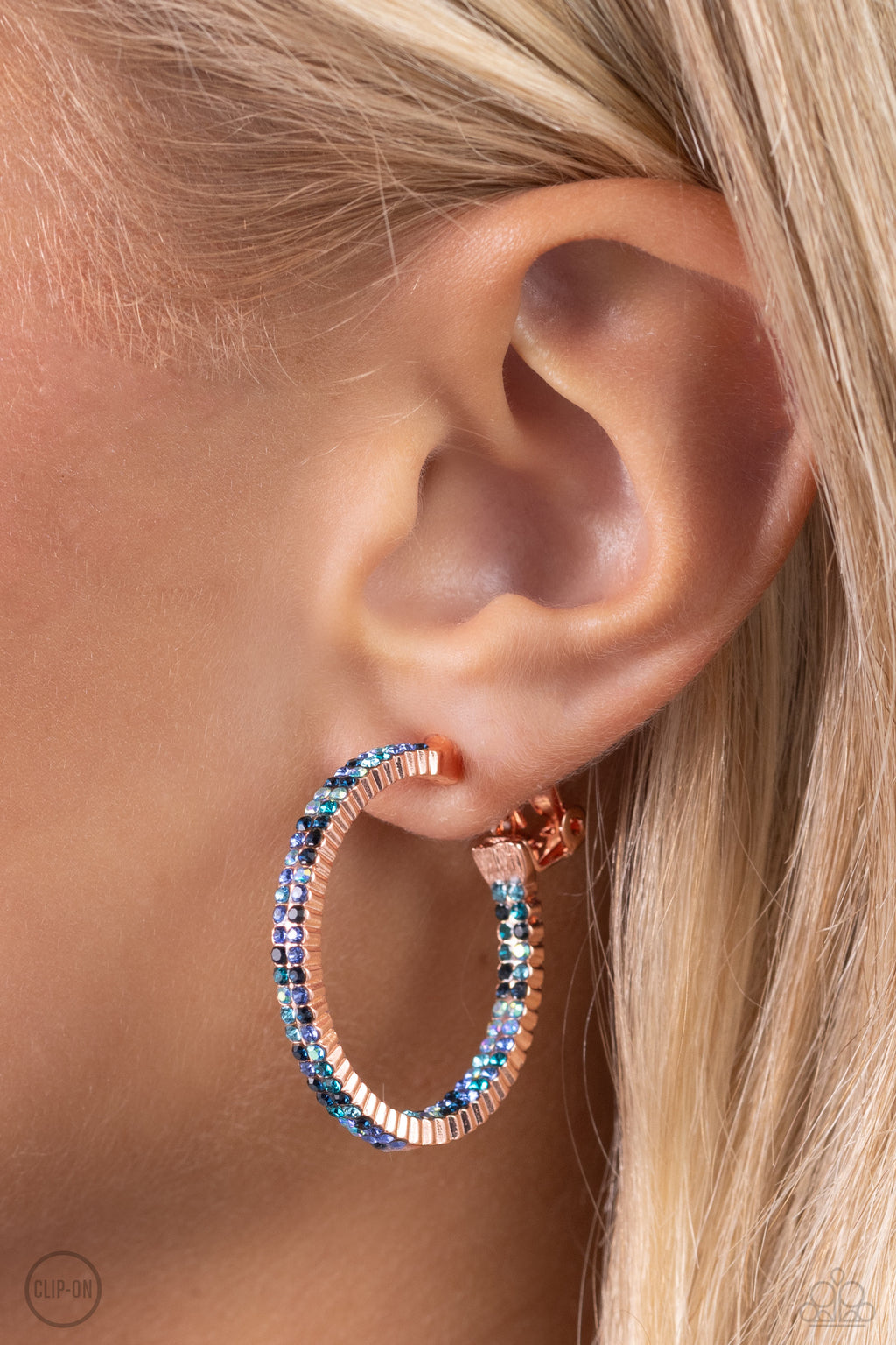 Paparazzi Outstanding Ombré - Copper Clip-On Earrings