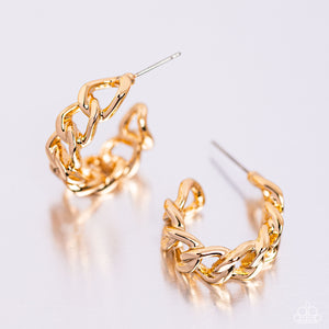 Paparazzi Casual Confidence - Gold Earrings