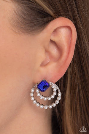 Paparazzi Double Standard - Blue Earrings