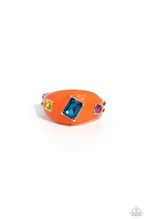 Paparazzi Blinding Behavior - Orange Ring