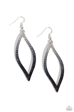 Paparazzi Admirable Asymmetry - Black Earrings