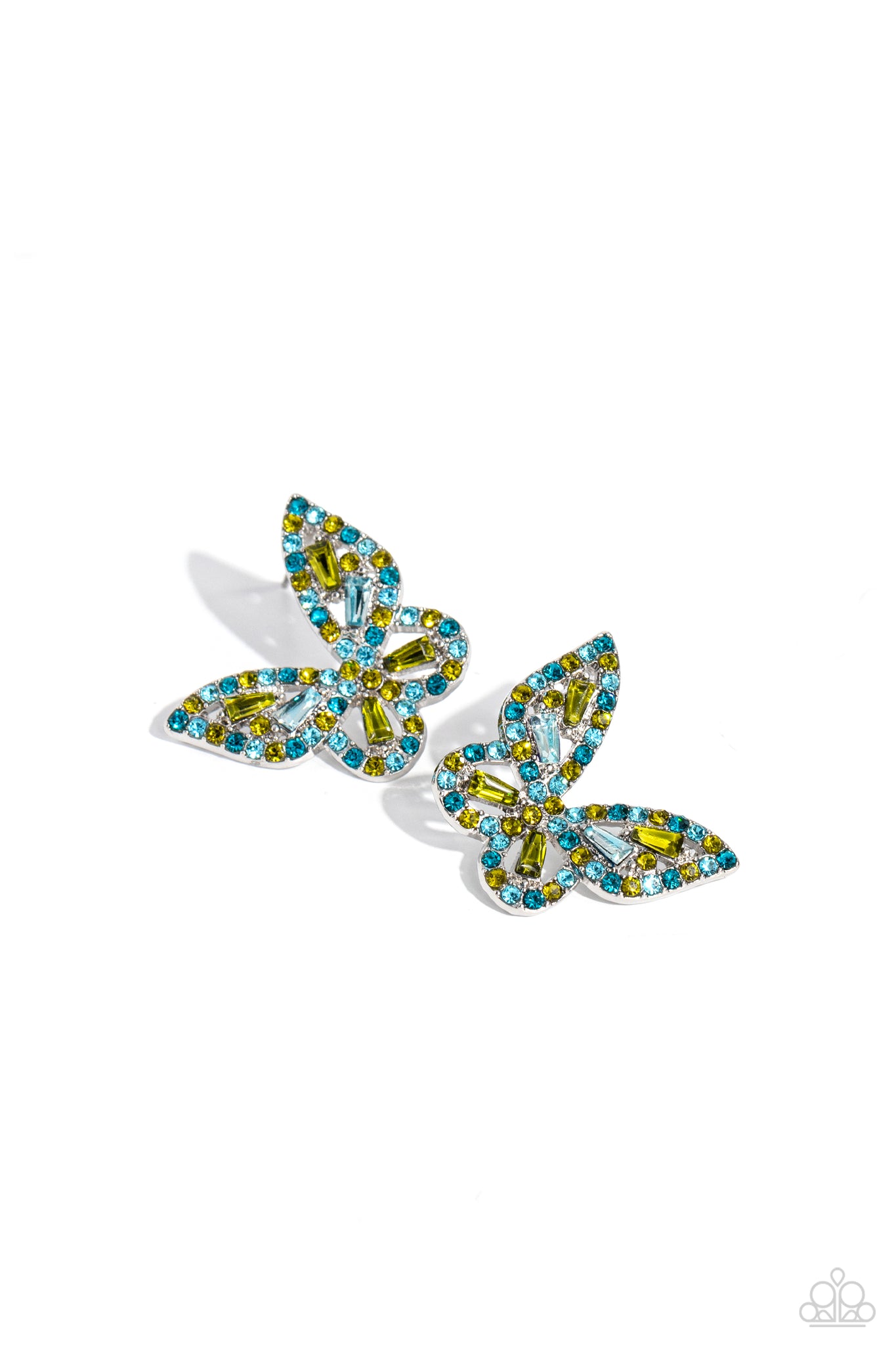 Paparazzi Tilted Takeoff - Green Earrings