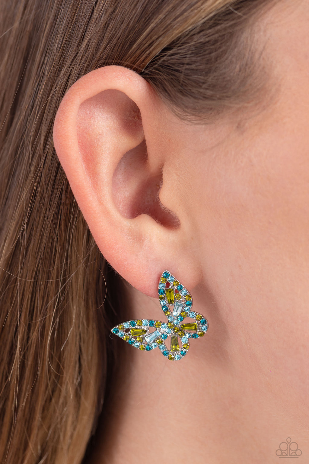 Paparazzi Tilted Takeoff - Green Earrings