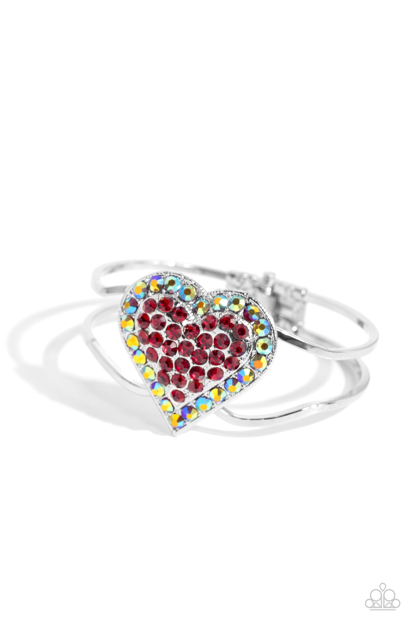 Paparazzi Flirtatious Finale - Red Iridescent Bracelet