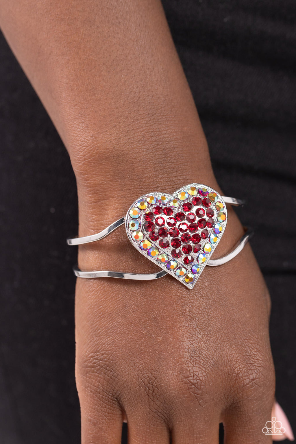 Paparazzi Flirtatious Finale - Red Iridescent Bracelet