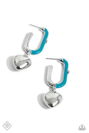 Paparazzi Cherishing Color - Blue Earrings